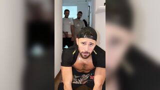 warm 3some- muscle jock gets ruined by two good-sized spears