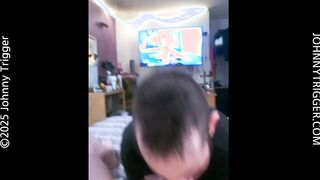 Caught heterosexual pal tugging and made to service his BWC until he frosts my face with his red-hot jizm