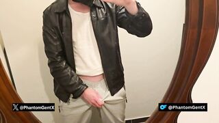 Dark-hued Leatherjacket! Authoritative Sir Demonstrates Muscled Figure and Drains Off - Go after on X @PhantomGentX