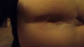 newly smoothly-shaven a-hole - bulls eye blinking!