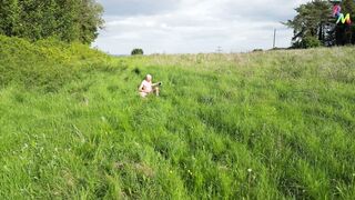 Drone pornography... literally! Drone ensues me, observes me get bare and masturbate in sphere!