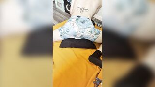 Dangled Tattooed Spear Self Jack Jizm Numerous Times