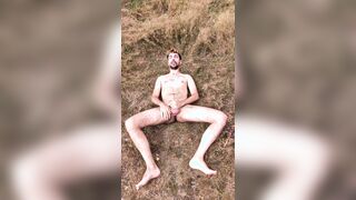 Super-steamy Dude Guzzle his Urinate in Public - Total bare