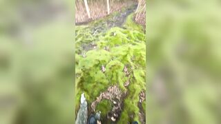 Solo public getting off and jizz in the forest