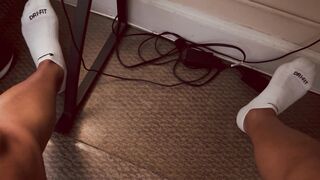 Masturbating in sweats