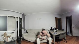 Fap Wanking by the River at Night & Lamplight Jizz flow - VR version available