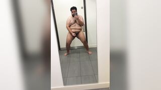 Chub Attempting not to get Caught in Public Ass-pipe