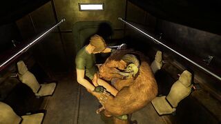 Butt absorbed inwards the Spaceship