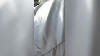 Gray cutoffs prick print public showcase