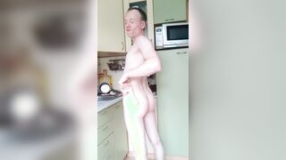 LanaTuls - Buttfuck Cockslut and Bi-atch - ManCunt Rump Pummeling by Faux-cock at Kitchen