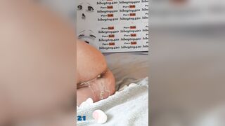 24 marshmallow buttfuck injection and explusion whit ass-fuck rosebutt.