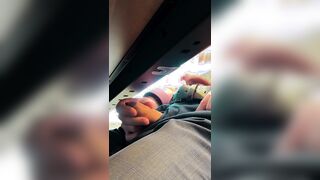 Office routine - pissing, milking off