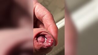 Office routine - pissing, milking off