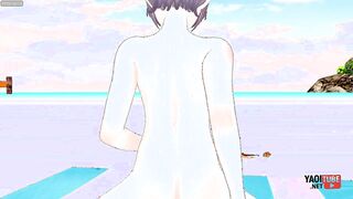 Haikyuu Yaoi - Sugawara gets plowed by Kageyama while Hinata frigs himself eyeing them