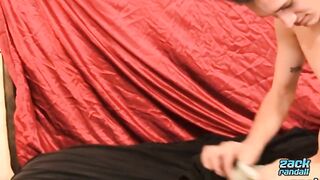 ZackRandall: Youngster Caesar Spunking Drains Off And Showcases Off His Sizzling Instrument And Booty