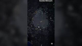 ER urinating in the splash and showcasing his boner in public near trucks