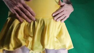 My Underpants for Contests under my Yellow Miniskirt