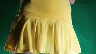 My Underpants for Contests under my Yellow Miniskirt