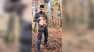 Peed in Woods and get stiff