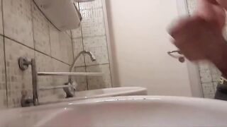 Jizzing in public douche