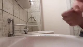 Jizzing in public douche