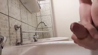 Jizzing in public douche