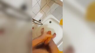 Got super-naughty during douche, and came a plenty of