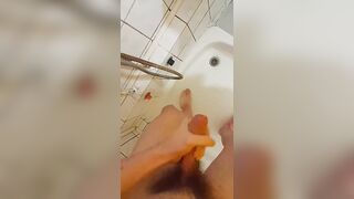 Got super-naughty during douche, and came a plenty of