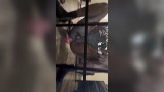 DL plays with fake penis