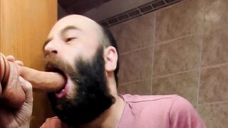 Toying whith jizm on mirror 01