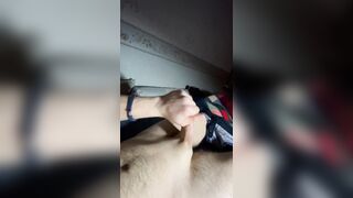 Super-hot fapping off with cum-shot