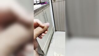 Massaging myself before a douche