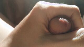 POINT OF VIEW fellow masturbating wood on the floor and showcasing his brown-eye