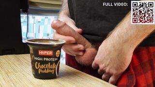 Dessert for my pal. Lots of spunk in chocolate.