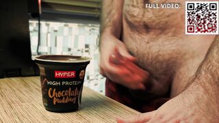 Dessert for my pal. Lots of spunk in chocolate.