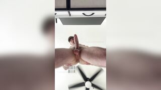 Calmly Jizzing While Roomies Are Home In the Morning