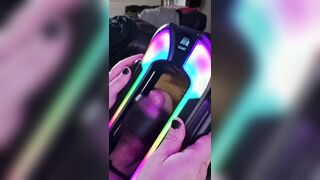 Nutting rock-hard with masturbator