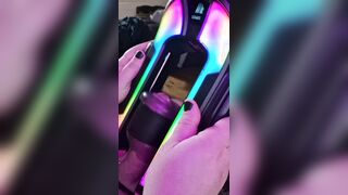 Nutting rock-hard with masturbator