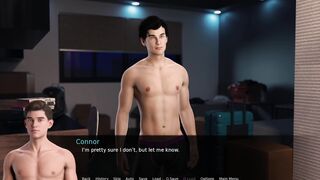 Connor Wanks On His Homie Matt & Jizm All Over Own Torso in Room While Staying With Roomie