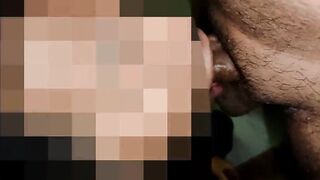 Deep-throating big black cock from a soldier until jism in my gullet