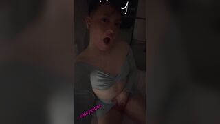 Whorey Kayla in mini miniskirt