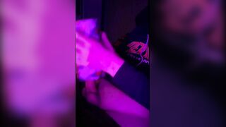 Femboy using a flashlight