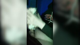 Femboy using a flashlight