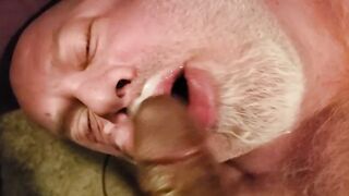 FACIAL CUMSHOT CUMPILATION! BIG BLACK COCK shoots a load on wolves face numerous times!