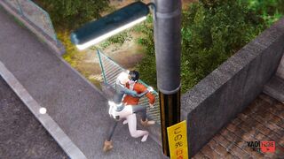 Yaoi - Fabulous Cat Maid Femboy is plumbed in public