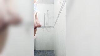 stroking in the douche