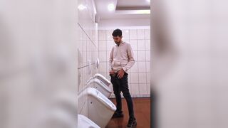 Public Douche Urinate and Wank Off!