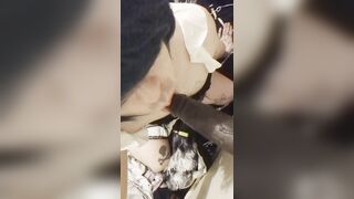 Femme Fellow Gets a Lil too Stoned and Gargles your BIG BLACK COCK