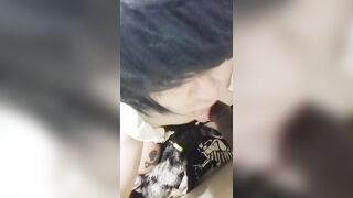 Femme Fellow Gets a Lil too Stoned and Gargles your BIG BLACK COCK