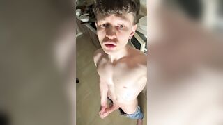 HIGHLIGHTS! Super-naughty Guy Milking His Meaty Pecker Sans Taking Off His Denim / Good-sized Geyser / Top / Lovely / Nutting Stiff